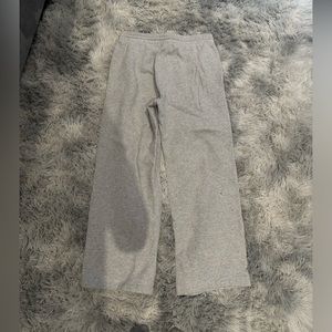 TNA Aritzia Cozy Fleece Wide Leg Grey Track Pants